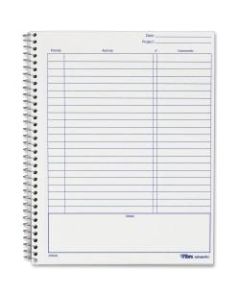 TOPS Noteworks Project Planner - 6 3/4in x 8 1/2in White Sheet - Wire Bound - Poly, Plastic, Chipboard - Metallic Gold - Perforated, Acid-free, Tear-off, Snag Resistant - 1 Each