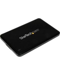 StarTech.com 2.5in USB 3.0 SATA Hard Drive Enclosure w/ UASP for Slim 7mm SATA III SSD/HDD - 1 x Total Bay - 1 x 2.5in Bay - Plastic