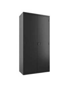 Lorell Fortress Series Steel Wardrobe Cabinet, Black