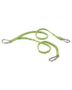 Ergodyne Squids 3311 Twin-Leg Stainless Steel Triple-Carabiner Tool Lanyards, 42in, Lime, Pack Of 3 Lanyards