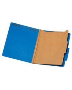 Globe-Weis Safeshield Classification Folders, Letter Size, 2/5-Cut Tab, 1 Divider, Dark Blue, Box Of 10