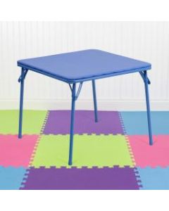 Flash Furniture Kids Folding Table, Square, 24inW x 24inD, Blue