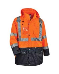 Ergodyne GloWear 8386 Type R Class 3 High-Visibility Outer Shell Jacket, 5X, Orange