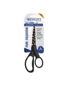 Westcott Student Fun And Fashionable Scissors, 7in, Pointed, Floral