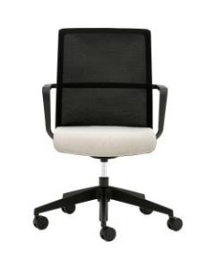 Allermuir Circo Ergonomic Mesh Mid-Back Executive Conference Chair, Pebble/Black