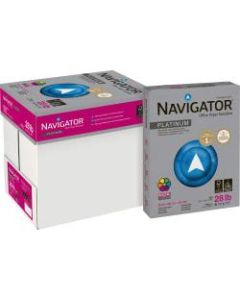 Navigator Platinum Office Multi-Use Paper, Letter Size (8 1/2in x 11in), 28 Lb, Smooth, Bright White, Carton Of 2,500 Sheets