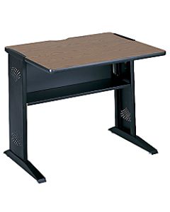 Safco Reversible-Top Computer Desk, Mahogany/Medium Oak