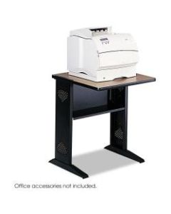 Safco Melamine/Steel Fax/Printer Stand, 30inH x 24inW, Black/Mahogany/Medium Oak