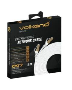VolkanoX Giga Series Cat 7 High-Speed Gigabit Ethernet Cable, 15ft, White, VK-20065-WT