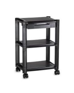 Mount-It MI-7855 Printer Stand With Wheels, 25inH x 19-1/4inW x 12-5/8inD, Black
