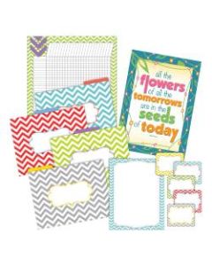 Barker Creek Chevron Office/Classroom Set With Incentive Chart, Beautiful