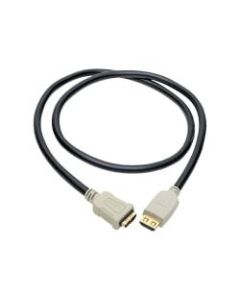Tripp Lite HDMI 2.0b Extension Cable 4:4:4 Color 4K Ethernet 60Hz M/F 3ft - First End: 1 x HDMI Male Digital Audio/Video - Second End: 1 x HDMI Female Digital Audio/Video - Extension Cable - Supports up to 3840 x 2160 - - Beige, Black