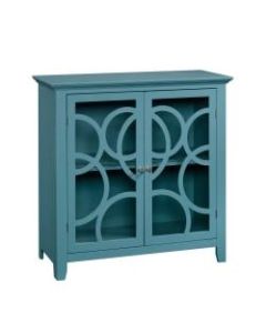 Sauder Shoal Creek Elise Display Cabinet, Moody Blue