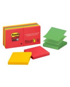 Post-it Super Sticky Pop-up Notes, 3in x 3in, Marrakesh, Pack Of 10 Pads