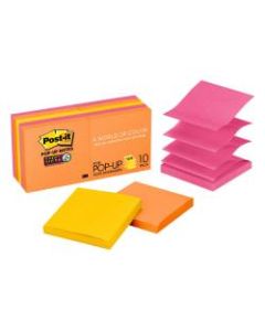 Post-it Super Sticky Pop-up Notes, 3in x 3in, Rio de Janeiro, Pack Of 10 Pads