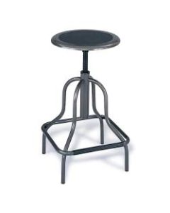 Safco Diesel Series High-Base Stool Without Back, Pewter Frame, Pewter Fabric