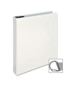 Sparco Locking View 3-Ring Binder, 1in D-Rings, 44% Recycled, White