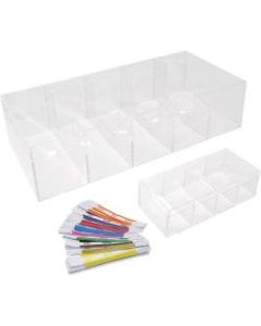 Nadex Coins ENR1-1103 5-Compartment Currency Tray - Acrylic - Clear - 7in Height x 15.4in Width