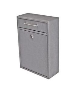 Mail Boss Locking Security Drop Box, 16 1/4inH x 11 1/4inW x 4 3/4inD, Granite