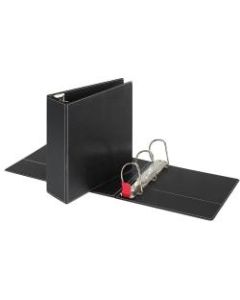 Sparco Easy-Open Locking Slant 3-Ring Binder, 4in D-Rings, 44% Recycled, Black