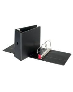 Sparco Easy-Open Locking Slant 3-Ring Binder, 5in D-Rings, 44% Recycled, Black