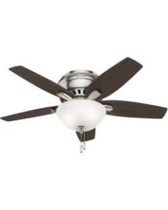 Hunter Fan Newsome Low Profile with Light 42 Inch - 5 Blades - 42in Diameter - 3 Speed - Reversible Blades, Reversible Motor - 14.3in Height