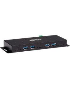 Tripp Lite USB Hub 7-Port Industrial 4 USB-A & 3 USB C ESD Immunity Metal - USB Type C - External - 7 USB Port(s) - 7 USB 3.1 Port(s) - UASP Support - TAA Compliant