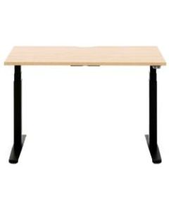 Allermuir Slide Electric Height-Adjustable Standing Desk, 29inH x 48inW x 24inD, Oak/Black