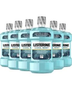 LISTERINE COOL MINT Antiseptic Mouthwash - For Plaque, Bad Breath, Gingivitis - Mint - 1.59 quart - 6 / Carton