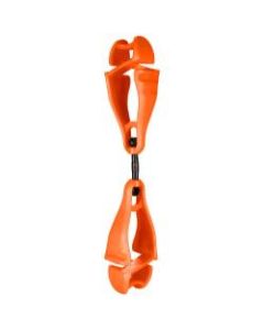 Ergodyne Squids 3420 Swiveling Dual-Clip Glove Holders, 5-1/2in, Orange, Set Of 6 Holders