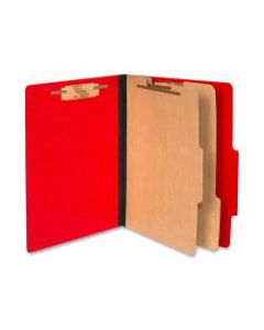 ACCO Color Life Presstex Top-Tab Folders, Letter Size, 30% Recycled, Red, Box Of 10