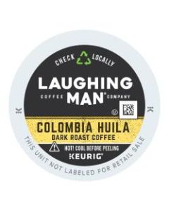 Laughing Man Single-Serve Coffee K-Cup, Dark Roast, Columbia Huila, Carton Of 22