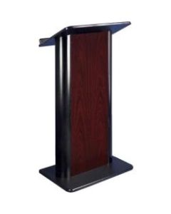 AmpliVox SN3090 - Flat Jewel Mahogany Lectern - High Pressure Laminate (HPL) Rectangle Top - High Pressure Laminate (HPL) Base x 26.75in Table Top Width x 16.75in Table Top Depth - 49in Height x 26.75in Width x 16.75in Depth - Mahogany