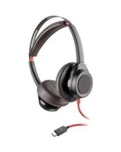 Plantronics Blackwire 7225 Headset - Stereo - USB Type C - Wired - 32 Ohm - 20 Hz - 20 kHz - Over-the-head - Binaural - Supra-aural - Noise Cancelling, Omni-directional Microphone - Noise Canceling - Black