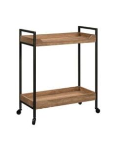 Sauder North Avenue 2-Shelf Multipurpose Utility Cart, Sindoori Mango/Black