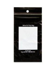 C-Line Write-On Reclosable Poly Bags For Tools, 3inW x 5inL, Black, Box Of 1,000