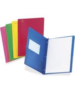 TOPS Oxford Translucent Poly Twin-Pocket Folders, Letter Size, Assorted Colors, Box Of 25 Folders