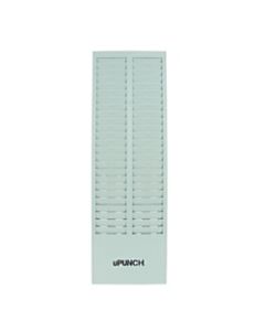 uPunch Time Card Rack, 50 Pockets, 27inH x 8.2inW x 1.4inD, Gray, HNTCR50