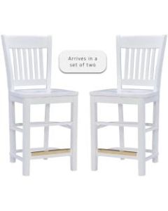 Linon Ellington Counter Stools, White, Set Of 2 Stools