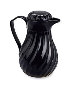 Hormel Black Swirl Insulated Plastic Carafe, 40 Oz. Capacity, Black