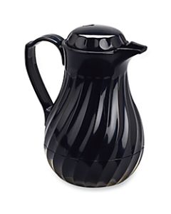 Hormel Black Swirl Insulated Plastic Carafe, 64 Oz. Capacity, Black