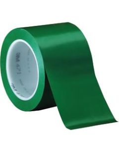 3M 471 Vinyl Tape, 3in Core, 3in x 36 Yd., Green, Case Of 12