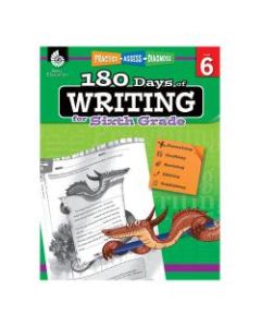 Shell Education 180 Days Of Writing Workbook, Grade 6