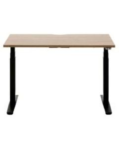 Allermuir Slide Electric Height-Adjustable Standing Desk, 29inH x 48inW x 24inD, Walnut/Black