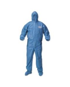 Kimberly-Clark Professional A60 Hooded And Booted Coveralls With Elastic Wrists, X-Large, Blue, Pack Of 24