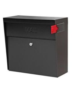 Mail Boss Metro Mail Wall Mount Locking Mailbox, 14 3/4inH x 15 2/5inW x 7 1/8inD, Black