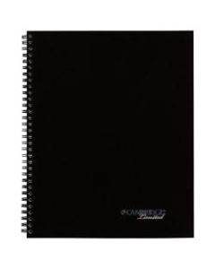 Cambridge Limited 30% Recycled Business Notebook, Quick Notes, 8 1/2in x 11in, 1 Subject, Legal Ruled, 80 Sheets, Black (658846)