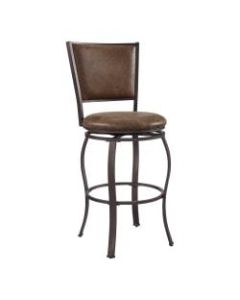 Powell Jayna Swivel Bar Stool, Brown/Bronze