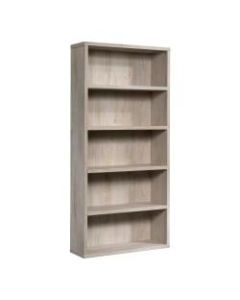 Sauder Optimum Bookcase, 73-1/2inH, 5 Shelves, Chalked Chestnut