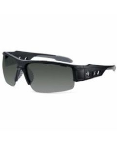 Ergodyne Skullerz Safety Glasses, Dagr, Matte Black Frame, Smoke Lens